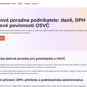 Daňová poradna podnikatele – náhled webu