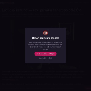 Erotický katalog – priváty, escort a erotické masáže – náhled webu